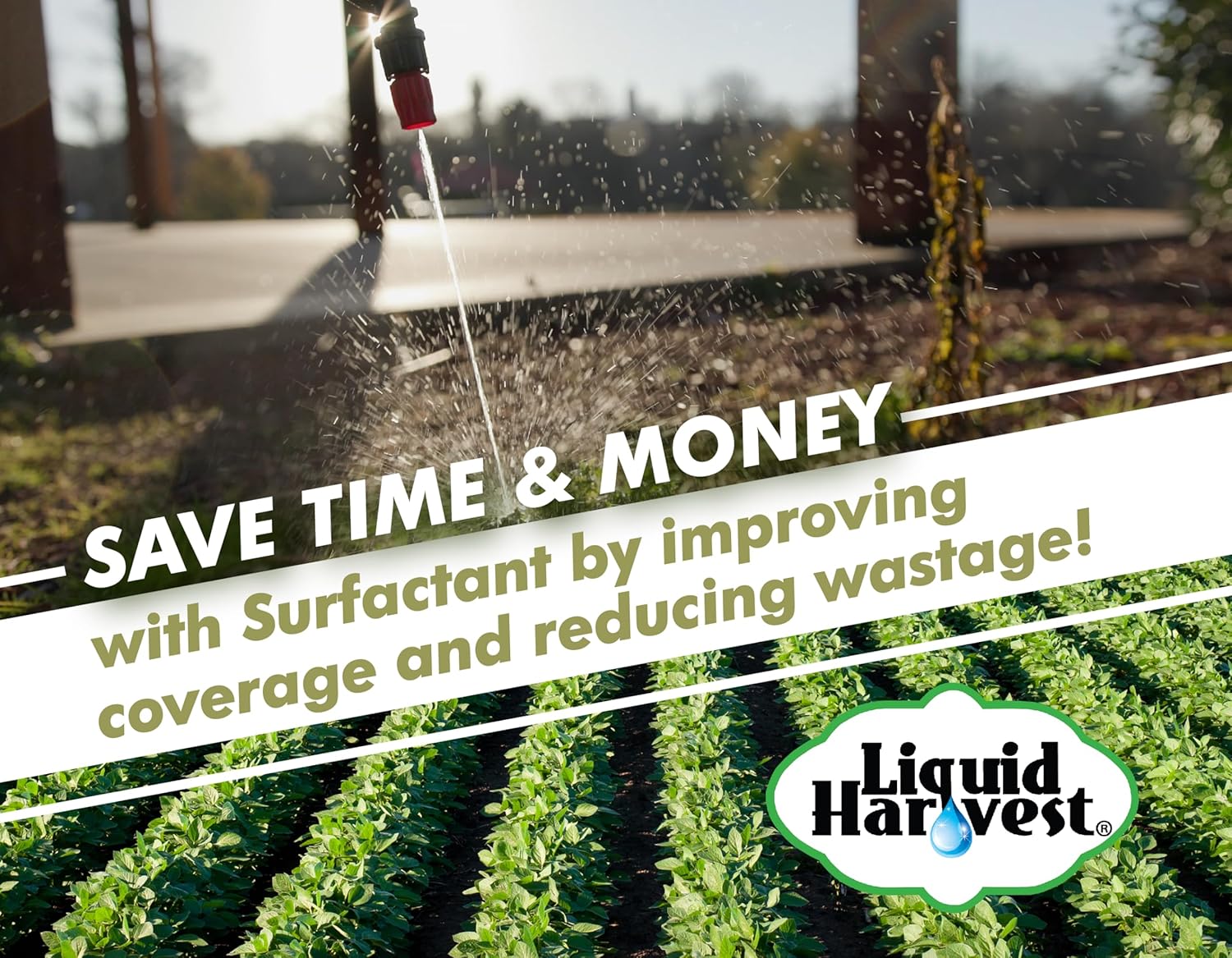 Liquid Harvest Concentrated Surfactant for Herbicides Non-Ionic 16oz, Increase Product Coverage, Increase Product Penetration, Increase Product Effectiveness