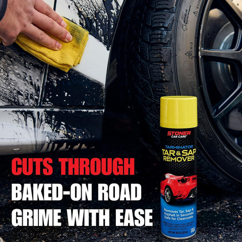 Stoner Car Care 91154-2PK Tarminator Tar, Sap, and Asphalt Remover – Fast Acting Tar and Sap Remover for Cars – Clear Coat Safe Auto Cleaner for Paint, Chrome and Wheels – 10 oz (Pack of 2)