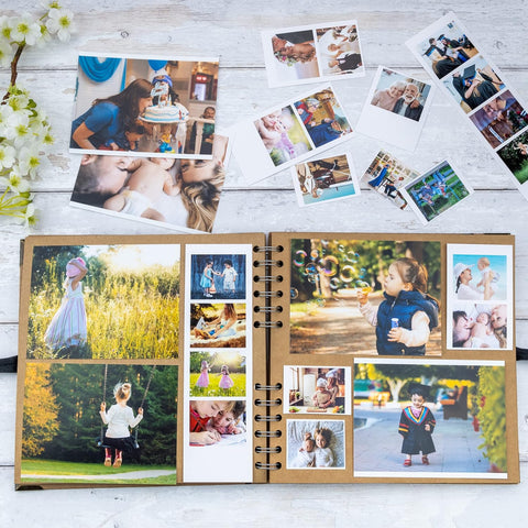 Bstorify Scrapbook Album 60 Pages (8 x 8 Inch) Brown Photo Album Scrap Book