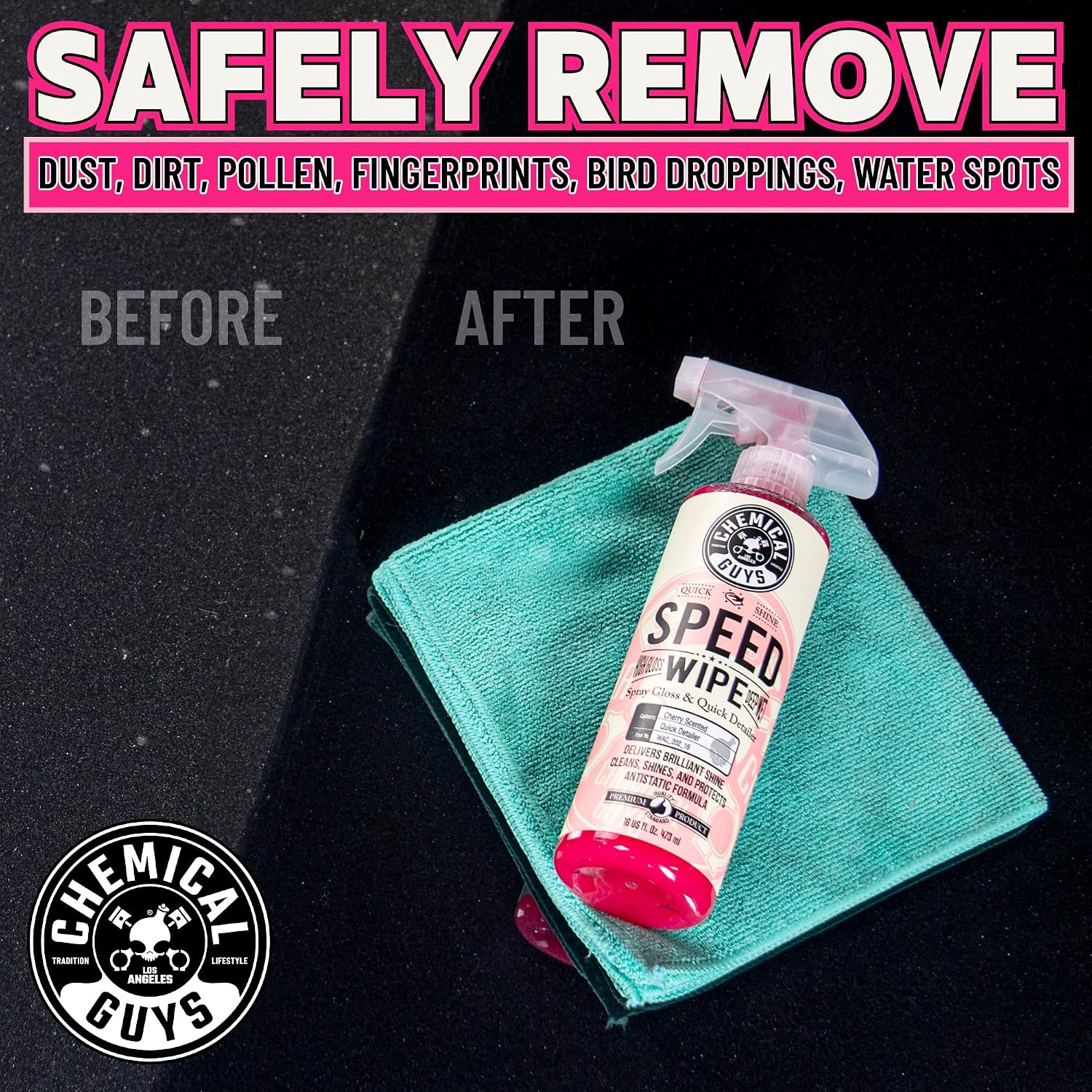 Chemical Guys, Speed Wipe Quick Detailer Spray, High Gloss Shine, 16 oz