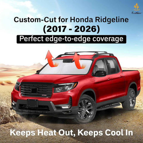 EcoNour Windshield Sun Shade Compatible for Honda Ridgeline 2017–2026