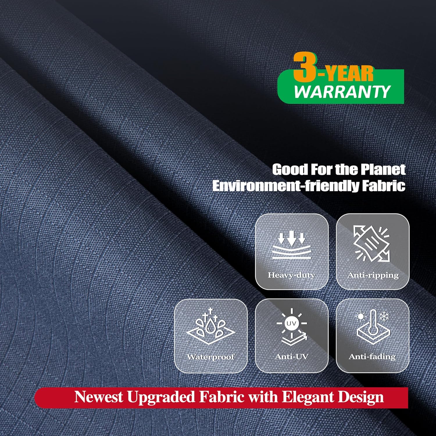 F&J Outdoors Patio Chair Covers, Grey, 33" W x 34" D x 32" H, 1 pc