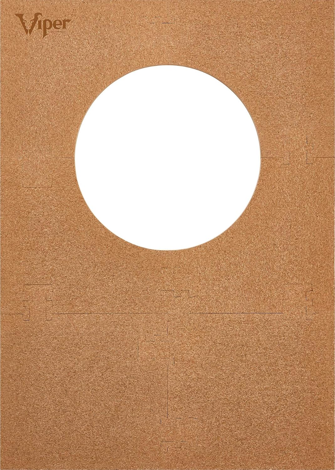 Viper Wall Defender III Cork Dartboard Surround, Reversible Cork Dart Board Wall Protector for 17.75 and 18 Inch Sisal Bristle Dartboards, 8.2 Sq Ft, Tan