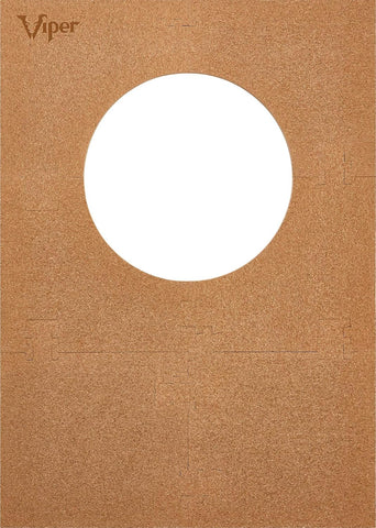 Viper Wall Defender III Cork Dartboard Surround, Reversible Cork Dart Board Wall Protector for 17.75 and 18 Inch Sisal Bristle Dartboards, 8.2 Sq Ft, Tan