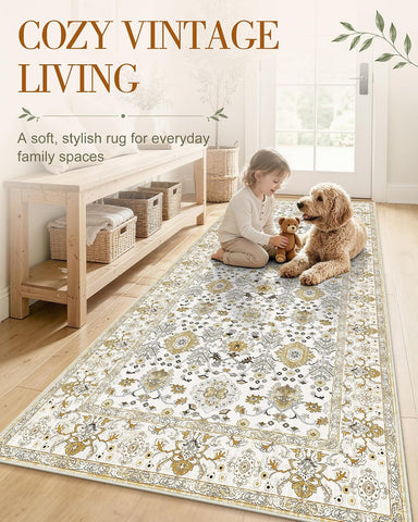 OLANLY 2x8 Washable Runner Rug, Soft Non Slip Carpet for Hallway Kitchen