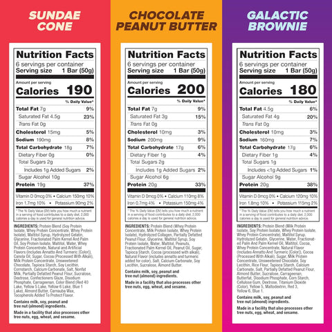 Pure Protein Variety Pack Protein Bars, 19g-20g Protein, Gluten Free, 18 Ct