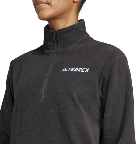 adidas Womens Multi Essentials Zip Fleece Jacket Hiking Athletic Outerwear Casual - Black
