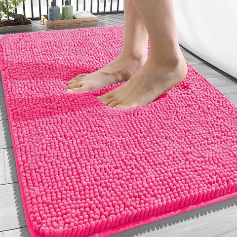 OLANLY Bathroom Rugs 34x21, Extra Soft Absorbent Chenille Bath Rugs