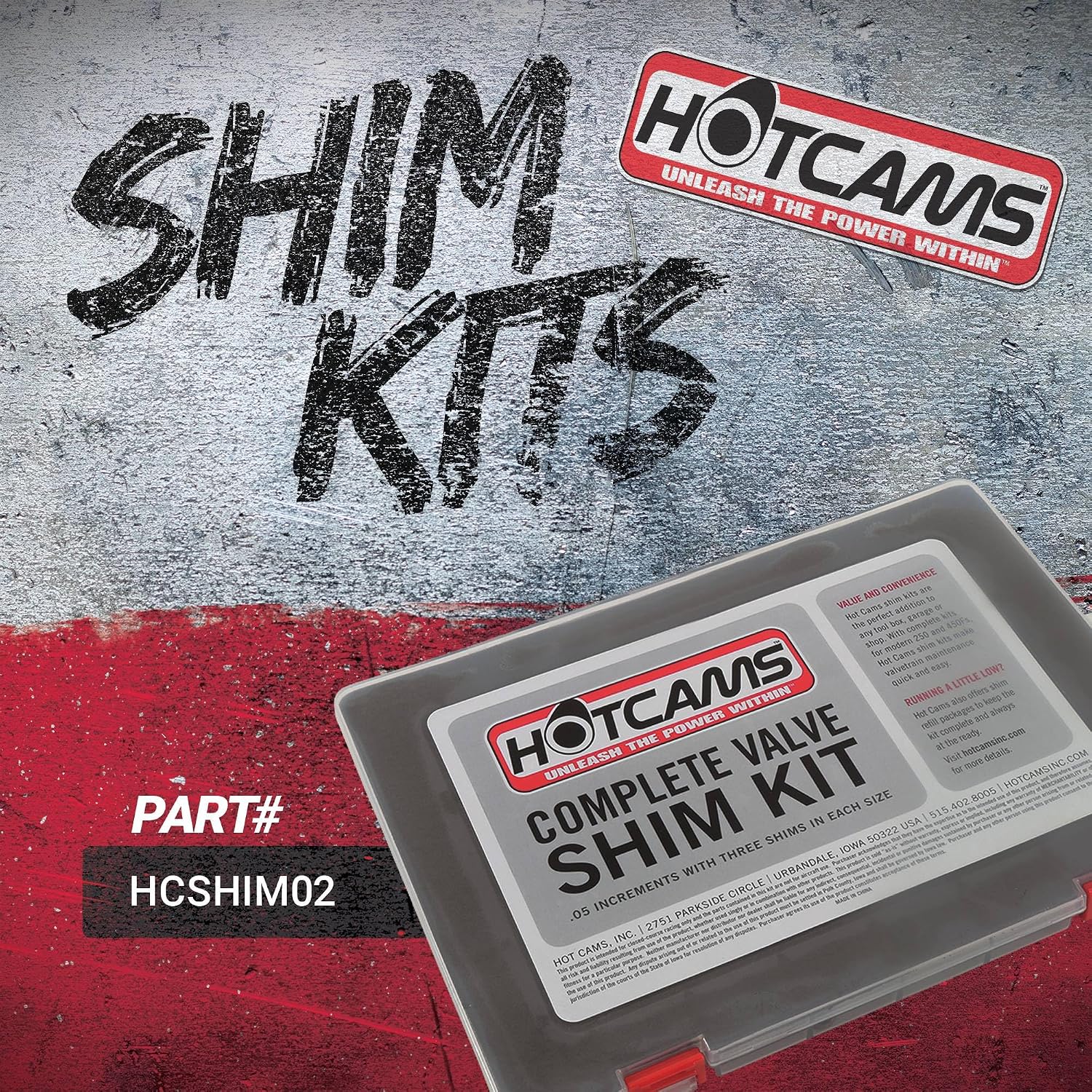Hot Cams HCSHIM02 Complete Shim Kit Compatible with/Replacement for Arctic Cat ATV DVX 400 /Honda CRF 450R CRF450X TRX 450ER TRX 450R /Kawasaki KFX 400 KFX 450R KLX 450R KX 450F/Suzuki