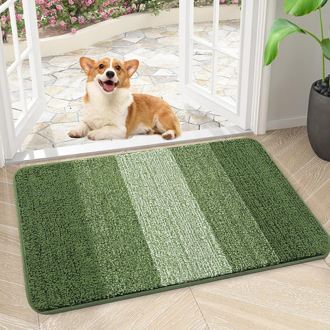 Kitinjoy Indoor Outdoor Door Mat, 30x27 Non-Slip Dirt Trapper Doormats