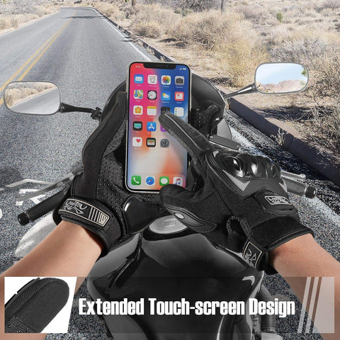 COFIT Motorcycle Gloves Breathable, Touchscreen Motorbike Gloves Anti-Slip with Good Grip Hard Knuckles Protection for Men Women Motocross, BMX ATV MTB Cycling, Road Racing