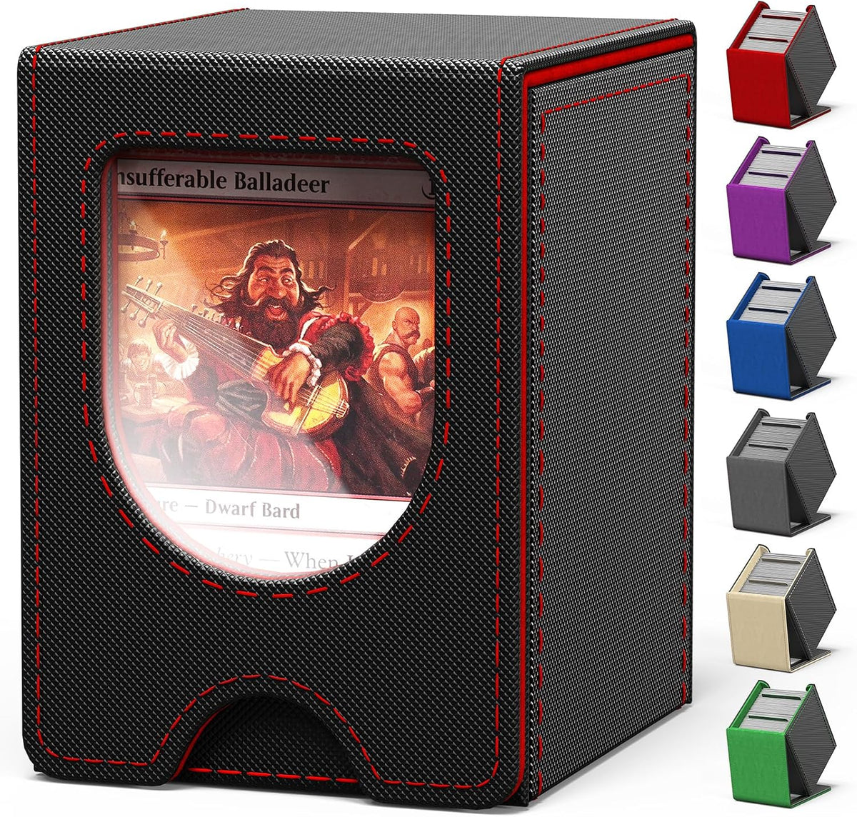 Card Deck Box for MTG Commander, fits 100+ Double-Sleeved Cards