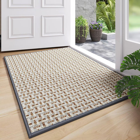 YDKGL Front Door Mat Indoor Entrance Non Slip Entry Doormat Gray 24"x35"