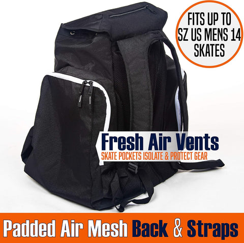 Athletico Hockey Backpack - Large Backpack To Carry Hockey Equipment Including Skates