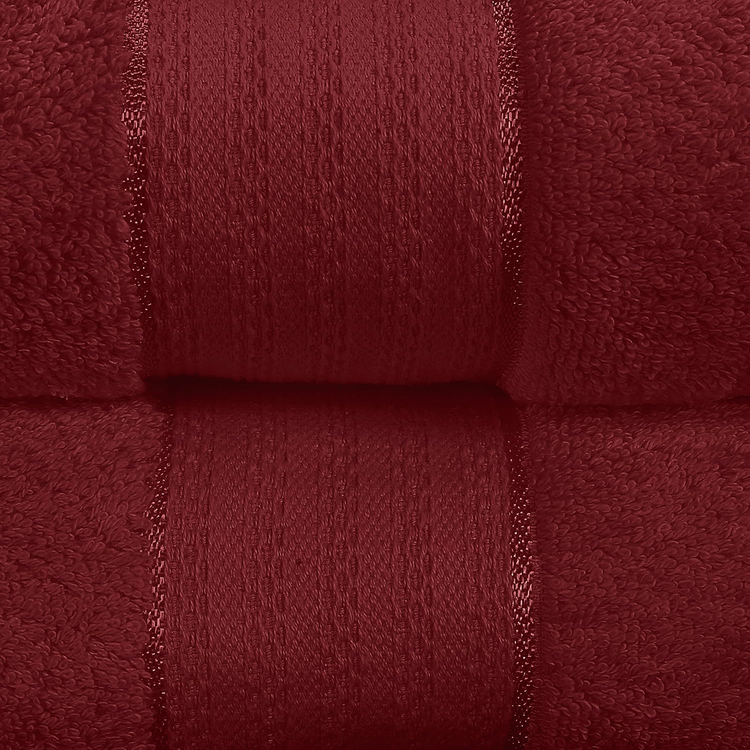 GLAMBURG 700 GSM Premium Oversized Extra Large Cotton Bath Sheet 35x70-100% Combed Cotton - Luxury Hotel & Spa Quality - Durable Ultra Soft Highly Absorbent - Burgundy