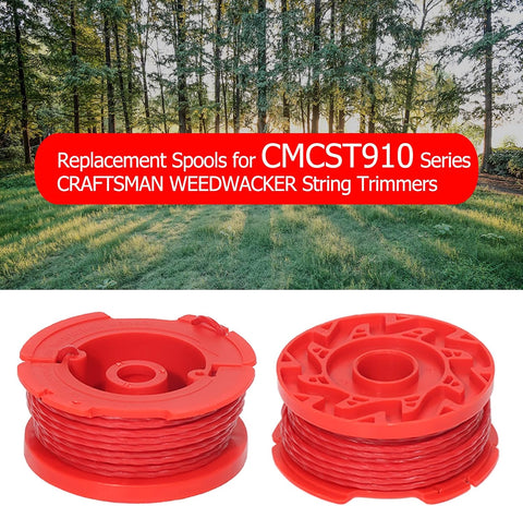 CMZST080 CMZST0803 8pcs String Trimmer Line(0.08",20Ft) with Cap Head,Weed Eater Wacker Replacement String Line,Compatible with Craftsman CMCST910 Series, CMCST910M1 CMCST910B