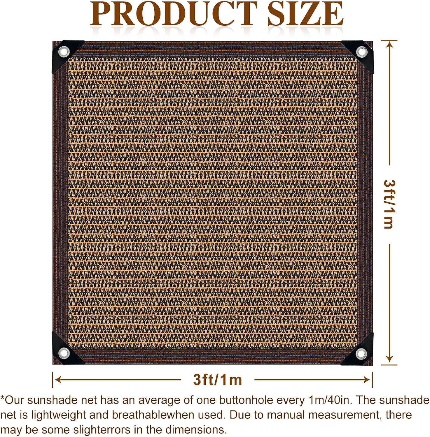 80% Garden Shade Cloth Sun Shade Fabric – UV Resistant Durable Sunblock Netting for Plants, Outdoor Patio, and Greenhouse Coverage