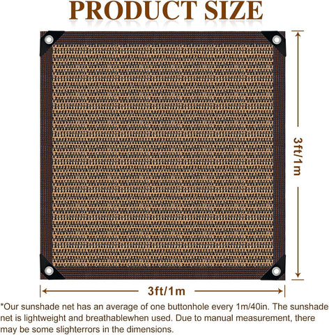 80% Garden Shade Cloth Sun Shade Fabric – UV Resistant Durable Sunblock Netting for Plants, Outdoor Patio, and Greenhouse Coverage