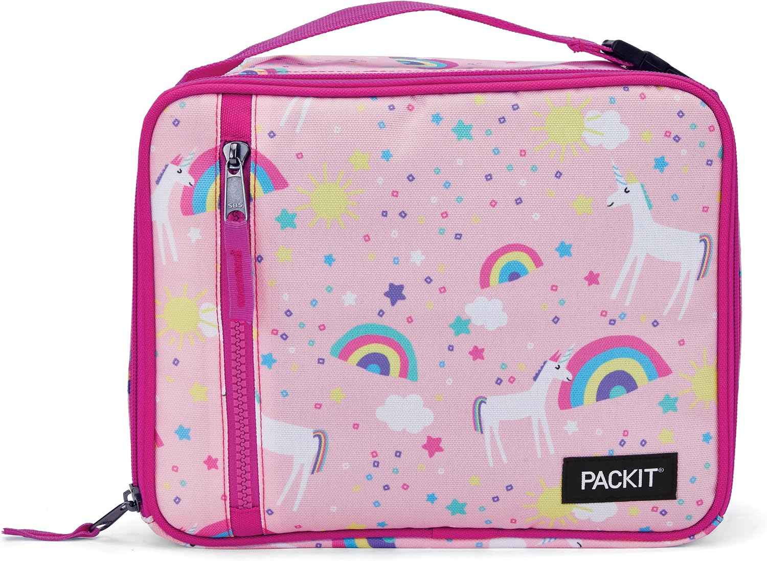 PackIt Freezable Classic Lunch Box, Unicorn Sky Pink