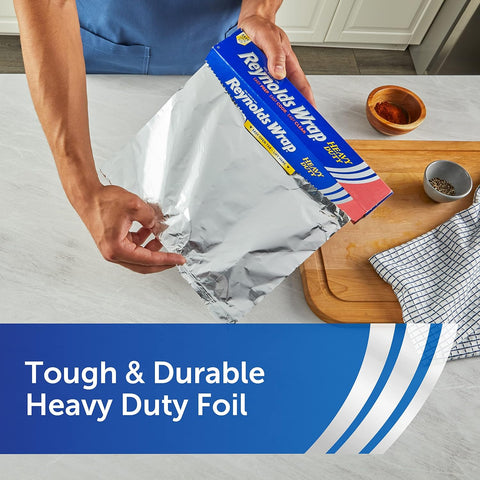 Reynolds Wrap Heavy Duty Aluminum Foil Roll, 12 Inch Wide, 50sq ft