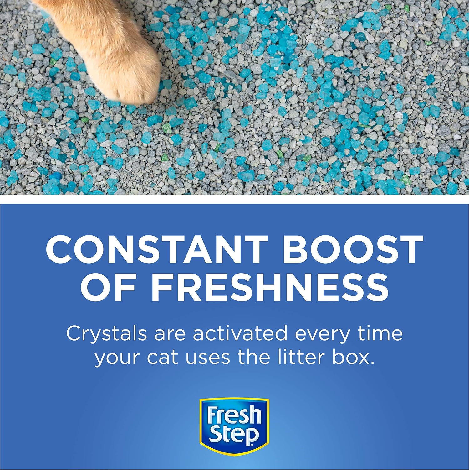 Fresh Step Cat Litter Crystals Deodorizer, Fresh Scent, 15 Oz