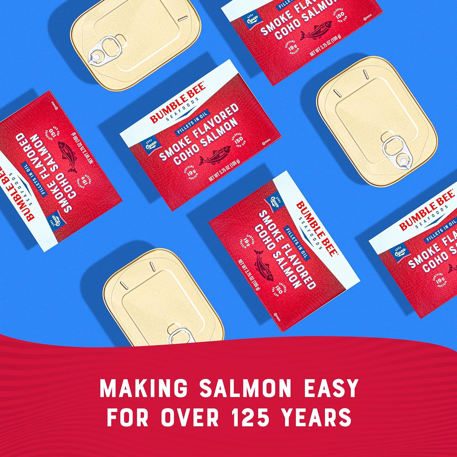 Bumble Bee Smoked Red Coho Salmon Fillets in Oil, 3.75 oz (Pack of 12)