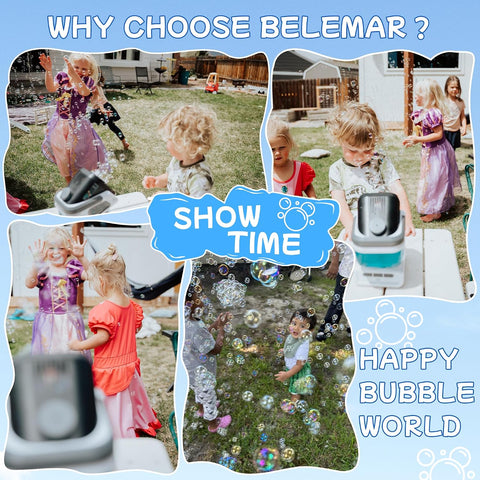 Upgraded Bubble Machine Outdoor Toys for Kids & Wedding Party