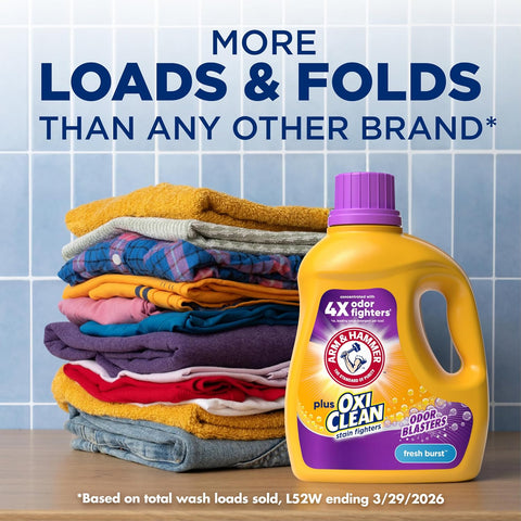 ARM & HAMMER Plus OxiClean with Odor Blasters Liquid Laundry Detergent