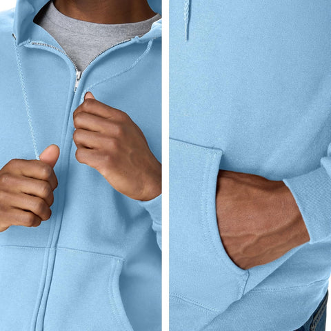 Hanes Men's Zip-up Hoodie, Ecosmart Fleece Full-zip Hoodie for Men, Hooded Sweatshirt