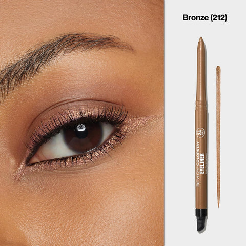 REVLON ColorStay Pencil Waterproof Eyeliner, 212 Bronze, 0.01 oz