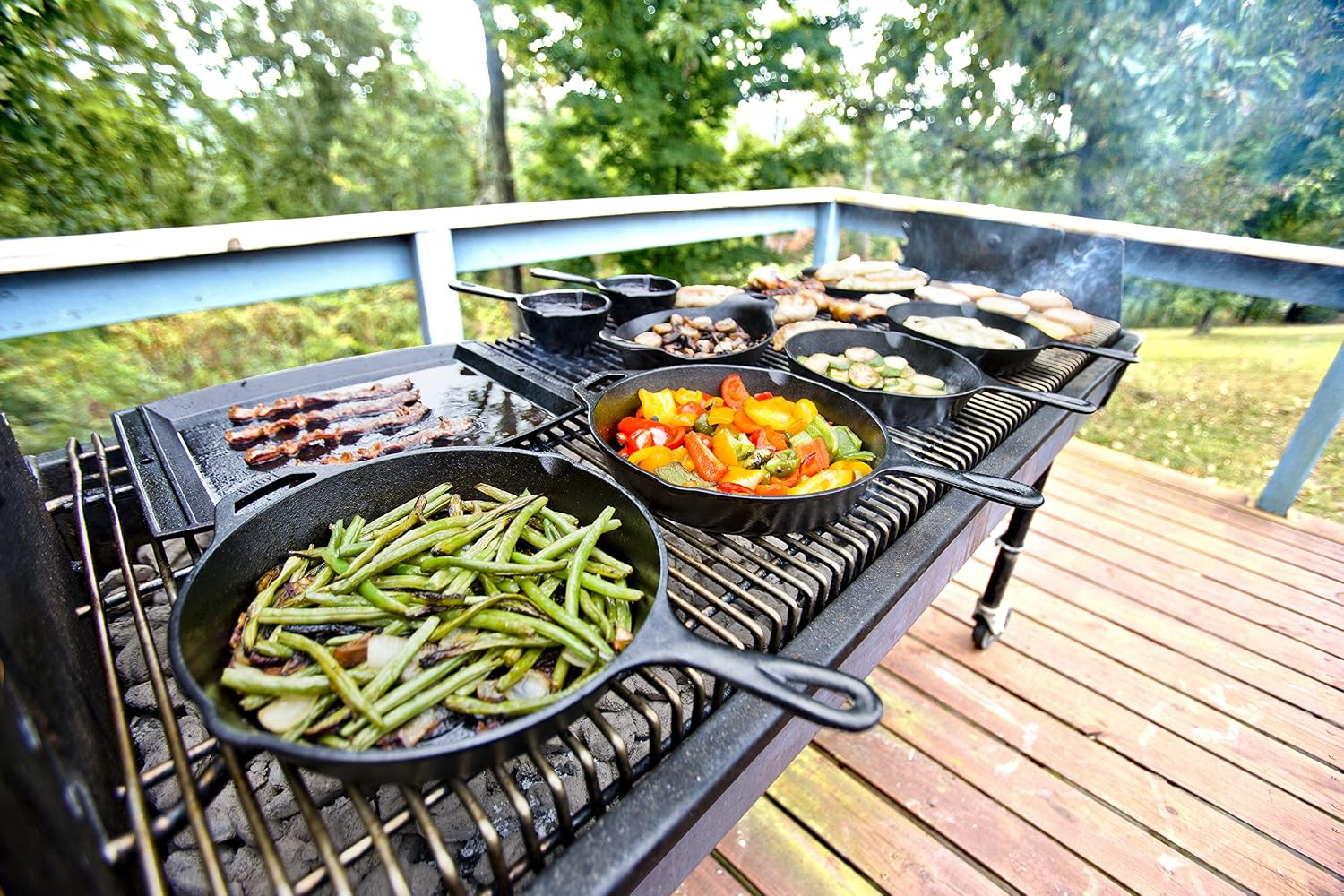 Lodge Seasoned Cast Iron 3 Skillet Bundle. 12 Inches and 10.25 Inches with 8 Inch Set of 3 Cast Iron Frying Pans
