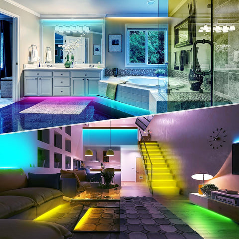 NBBUFF 200FT RGB Led Lights for Bedroom with Remote & App Control, 2*100FT