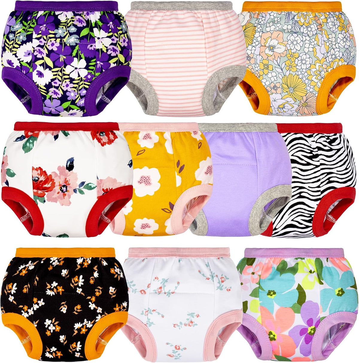 BIG ELEPHANT Toddler Potty Training Underwear, 100% Cotton for Boys & Girls