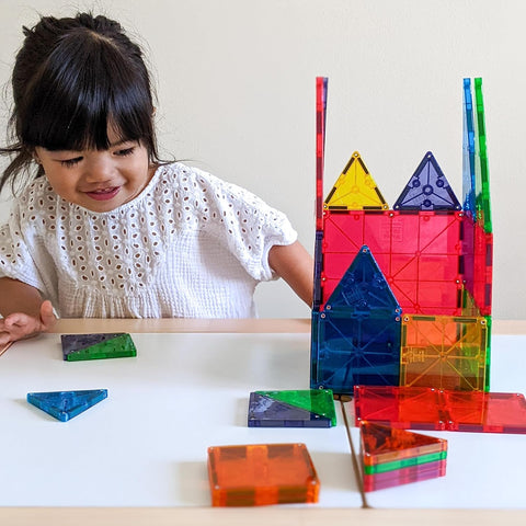 MAGNA-TILES Classic 32-Piece Magnetic Construction Set, The Original Magnetic Building Brand