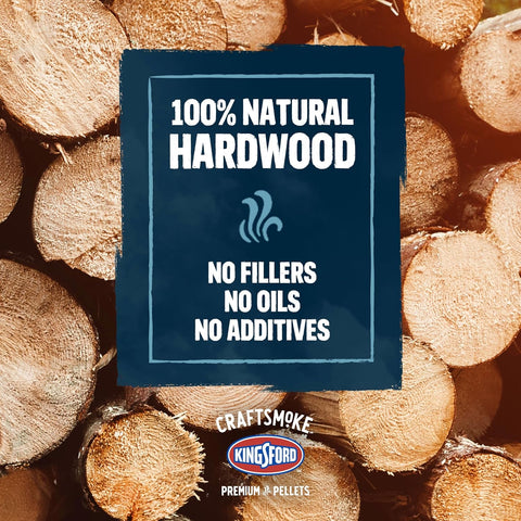 Kingsford Craftsmoke Premium Grilling Wood Pellets, Grillmasters Choice Cherry, Hickory, and Oak BBQ Pellets for Grilling, 100% Natural Hardwood, 20 pounds