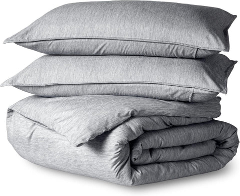 Bare Home Duvet Cover Set 1800 Ultra-Soft (King, Heathered Charcoal)