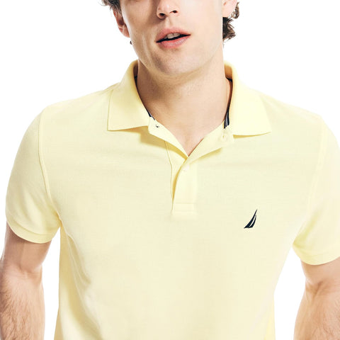 Nautica Men's Classic Short Sleeve Solid Performance Deck Polo Shirt