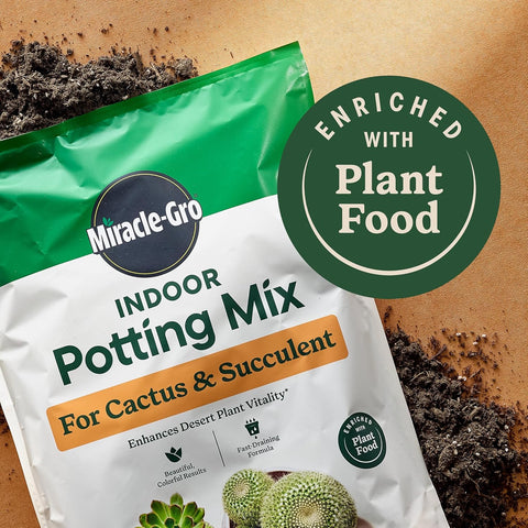 Miracle-Gro Indoor Potting Mix for Cactus & Succulent, 8 qt. (2-Pack)