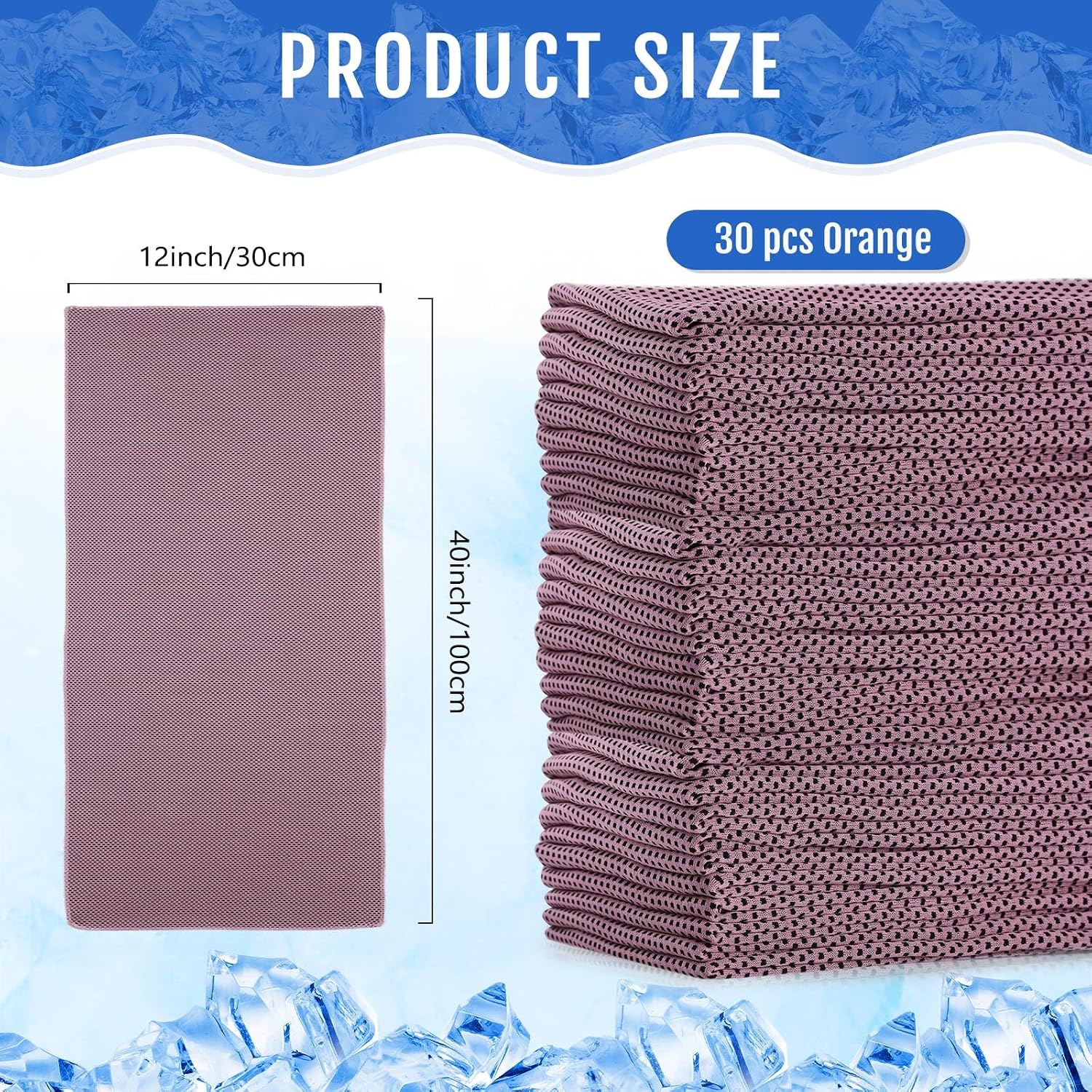 Hosuly 30 Pack Cooling Towels 40"x12"