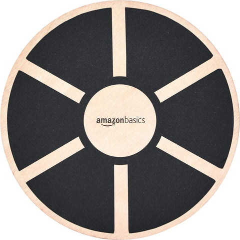Amazon Basics Wood Wobble Balance Trainer Board, Slip Resistant, for Exercise and Core Strength