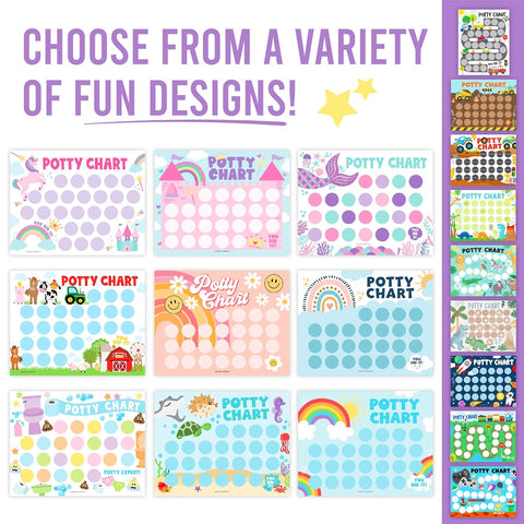 10 Potty Training Chart for Toddler Girls Sticker Reward Chart for Kids