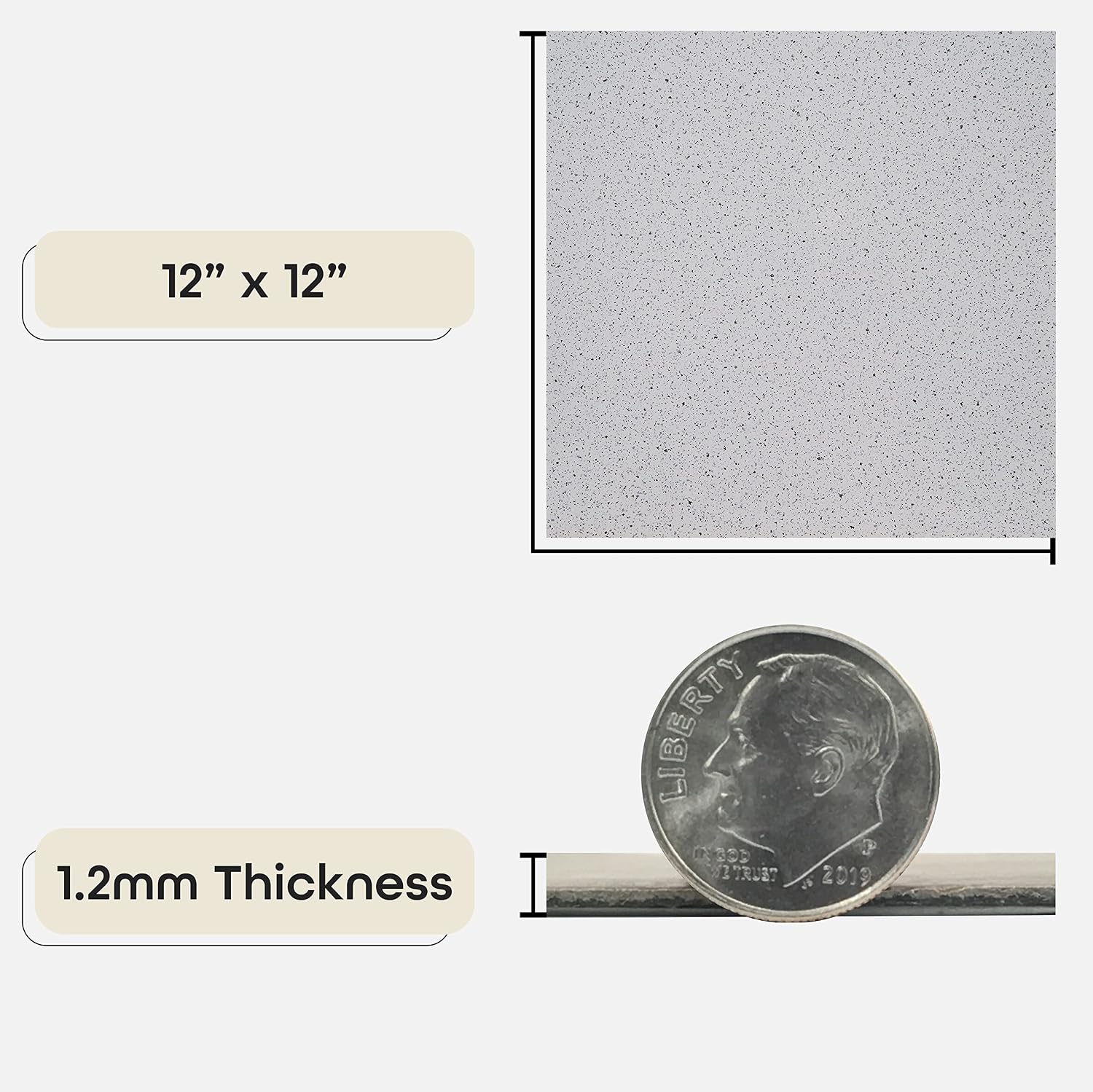 Nexus Self Adhesive 12-Inch Vinyl Floor Tiles, 20 Tiles, 12 x 12 in
