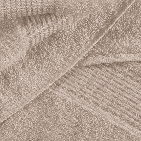 Belizzi Home Ultra Soft 6 Pack Cotton Towel Set, Contains 2 Bath Towels 28x55 inch, 2 Hand Towels 16x24 inch & 2 Wash Coths 12x12 inch, Ideal Everyday use, Compact & Lightweight - Tan