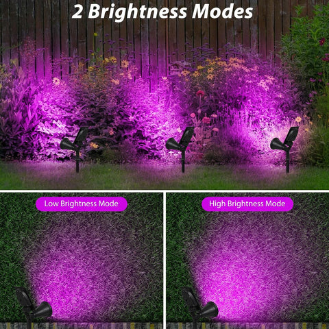 T-SUN Purple Solar Spot Lights Outdoor, Solar Black Lights Outdoor,2 Pack