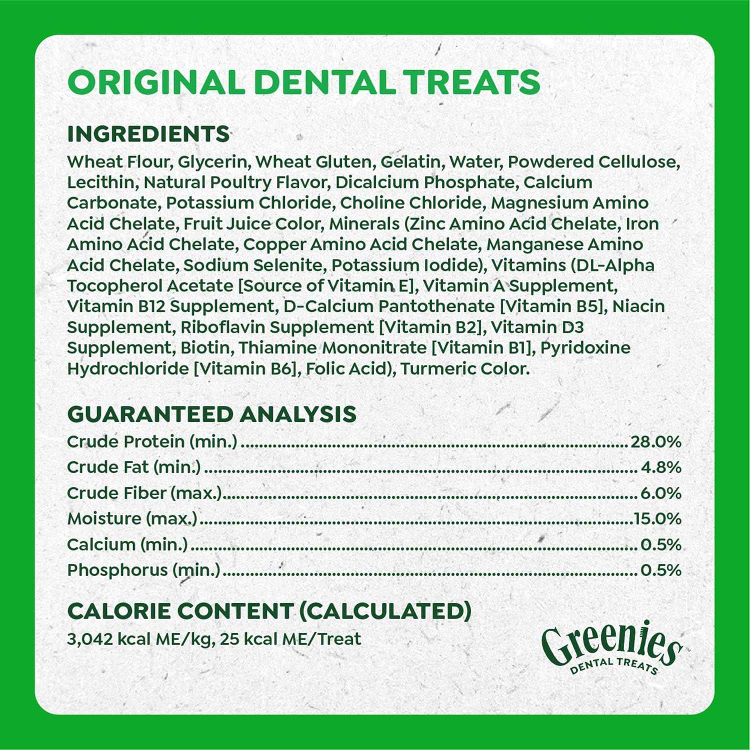 Greenies Teenie Original Natural Dental Dog Treats, Chicken, 65 Count