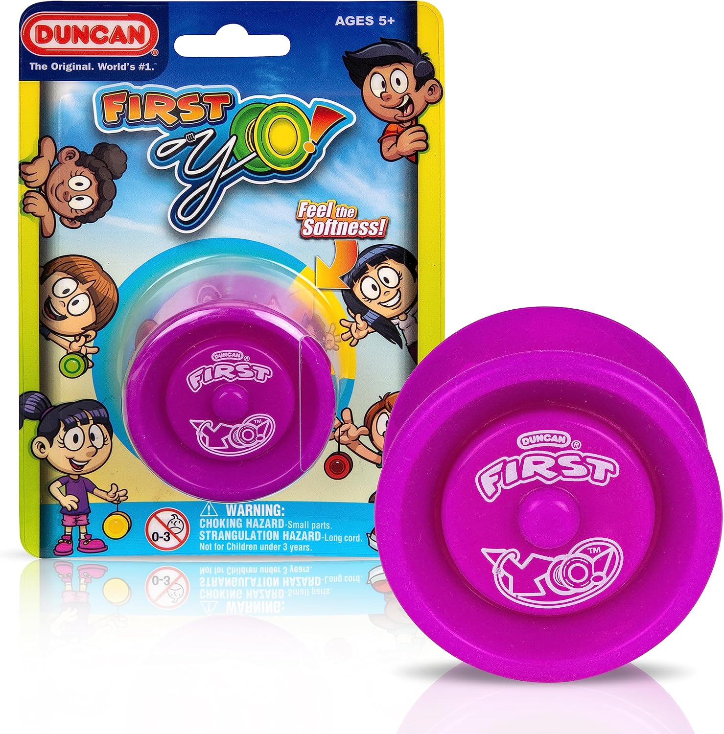 Duncan Toys First Yo! Responsive Beginner Yo-Yo for Kids, Purple/Yellow