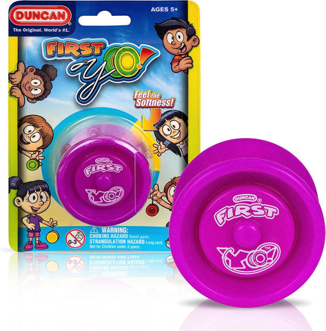 Duncan Toys First Yo! Responsive Beginner Yo-Yo for Kids, Purple/Yellow