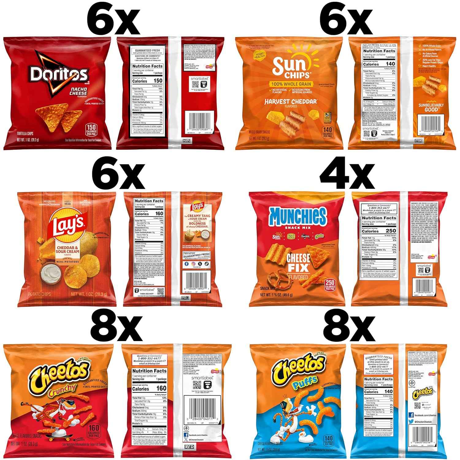 Frito Lay SPPPOA040133 Cheesy Mix Variety Pack, (Pack of 40)