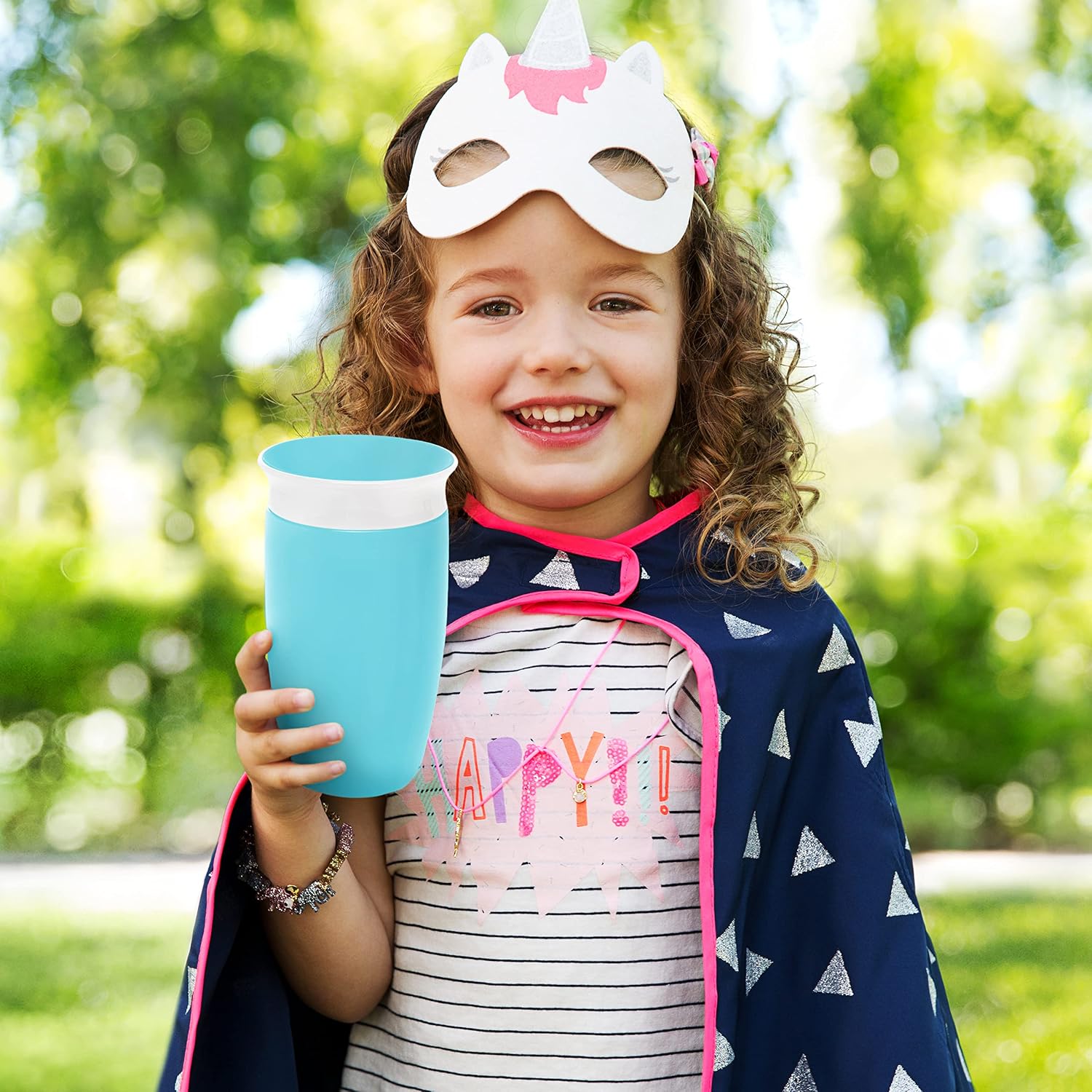 Munchkin Sippy Cups for Toddlers 1-3, Spill Proof Miracle 360 Cup, 10 Ounce, 2 Pack, Green/Blue, Pack of 6