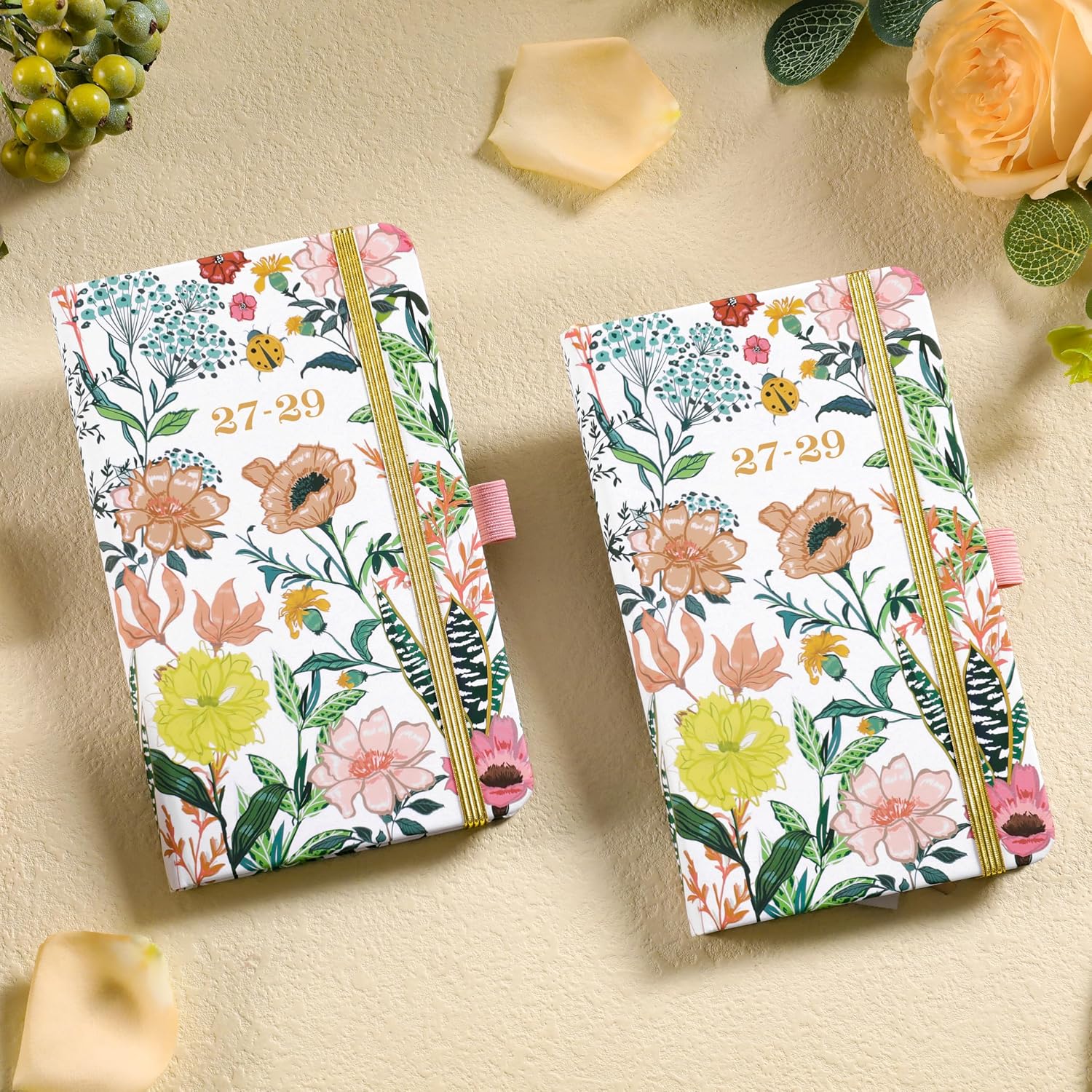 2027-2029 Pocket Planner/Calendar - Jan 2027 - Dec 2029, 3 Year Monthly Planner 2027-2029, 3.8" x 6.3", Small/Purse Planner 36 Months with Pen Holder, Inner Pocket, Elastic Closure and 61 Notes Pages